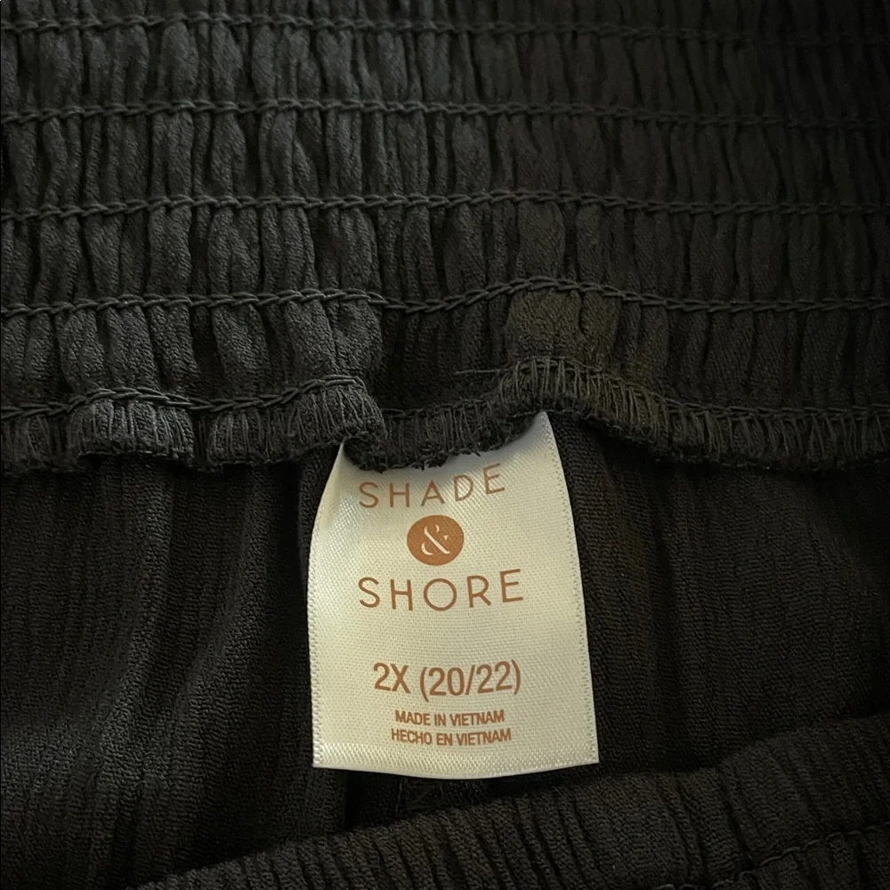Shade & Shore Gauze Black Women's Cover Up Lounge Pants Size 2X (20-22) NWOT